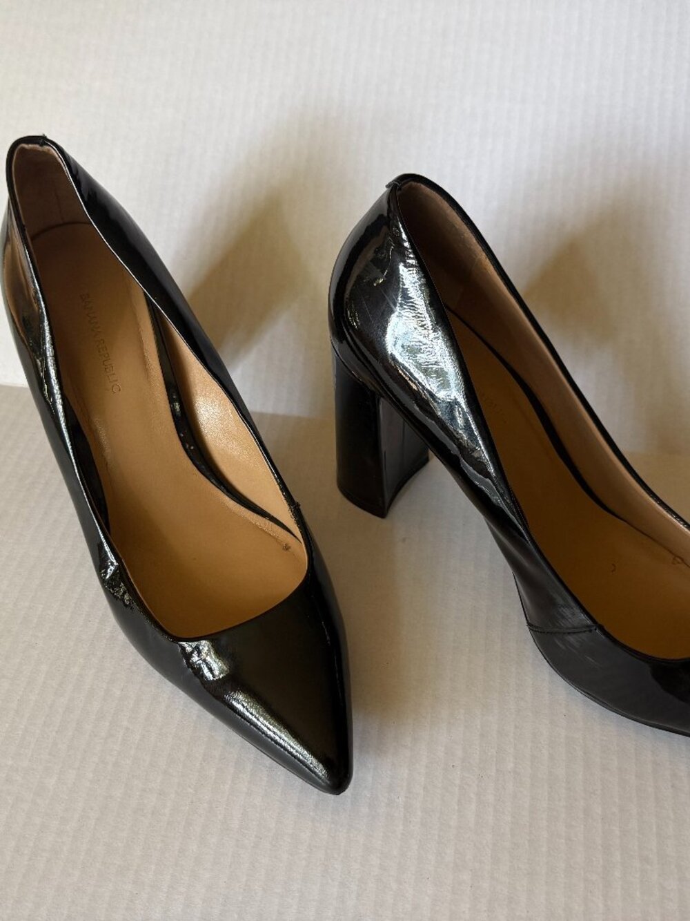 Banana Republic Black Patent Pointed-Toe Pumps - Size 9.5